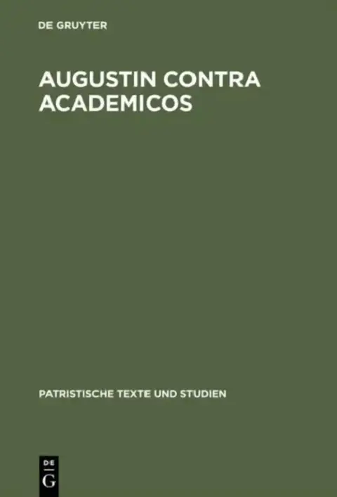 Cover of Augustin Contra Academicos