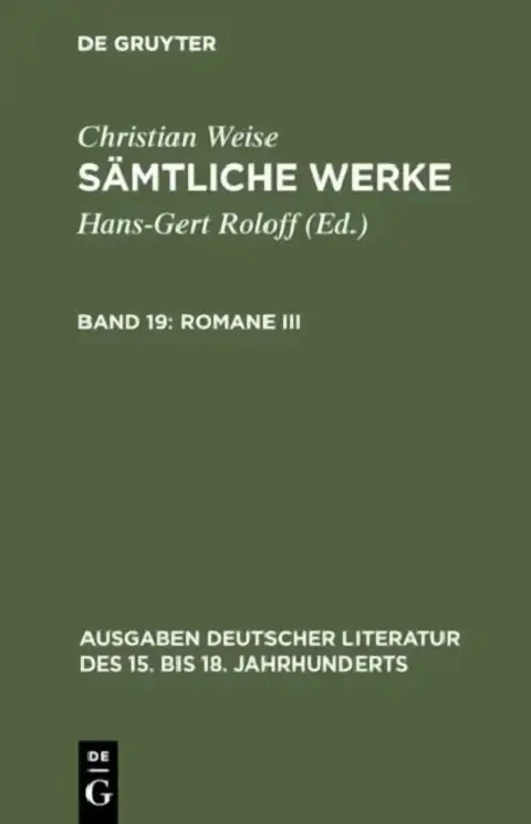 Cover of Romane III