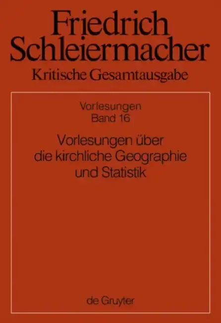 Cover of Vorlesungen Uber Die Kirchliche Geographie Und Statistik