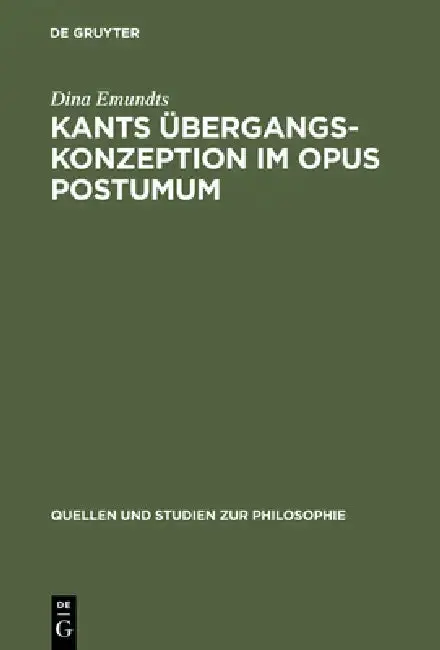 Cover of Kants Übergangskonzeption im Opus postumum