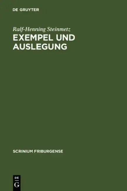 Cover of Exempel Und Auslegung