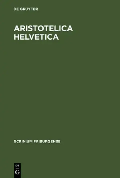 Cover of Aristotelica Helvetica
