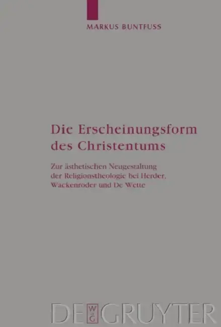 Cover of Die Erscheinungsform Des Christentums