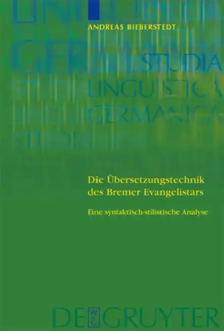 Cover of Die Übersetzungstechnik des Bremer Evangelistars