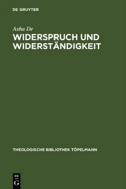 Cover of Widerspruch und Widerständigkeit