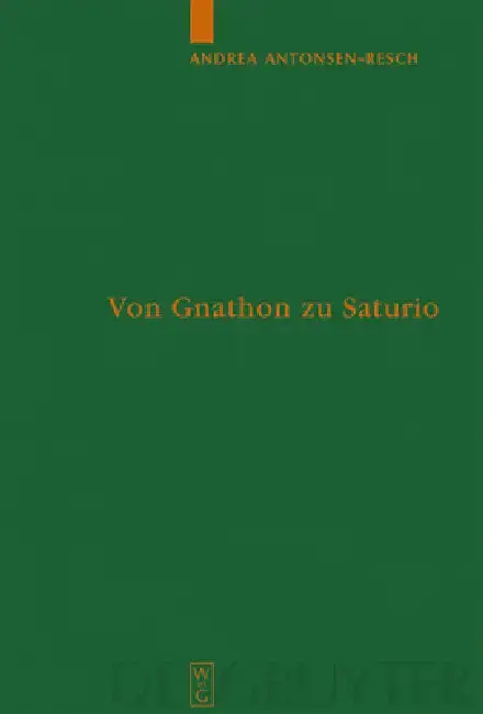 Cover of Von Gnathon Zu Saturio