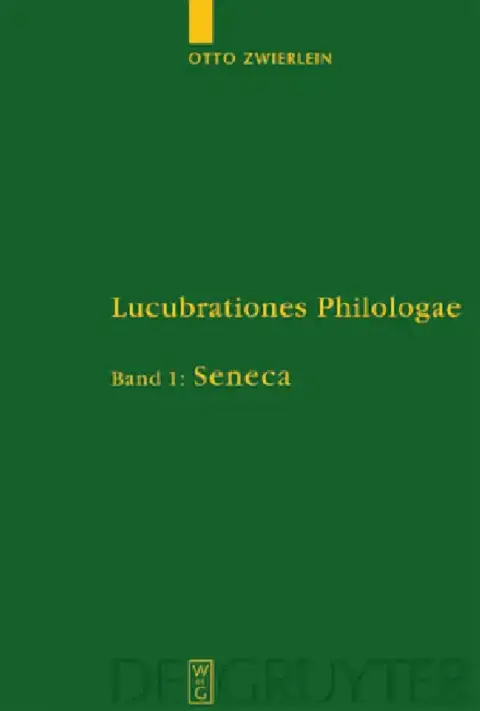 Cover of Lucubrationes Philologae, Band 1, Seneca