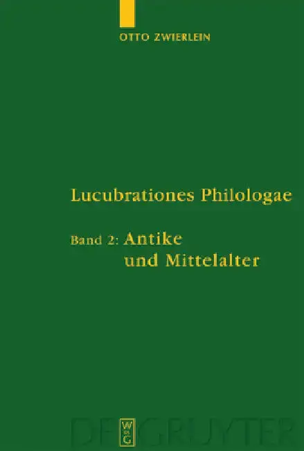 Cover of Lucubrationes Philologae, Band 2, Antike und Mittelalter