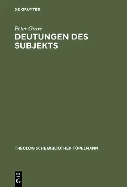 Cover of Deutungen des Subjekts