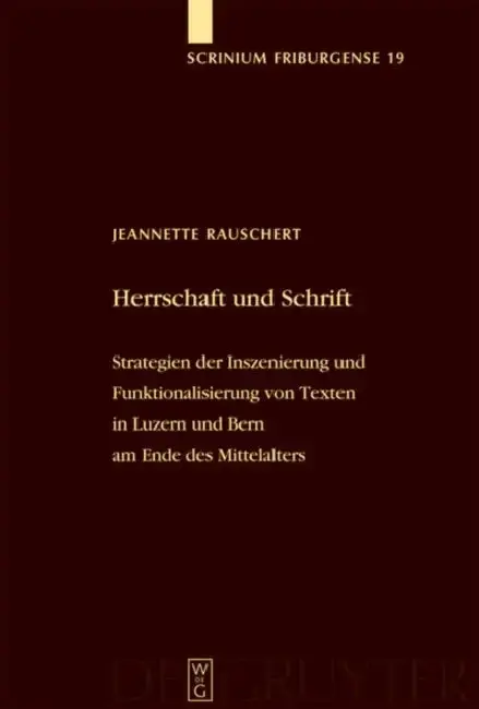 Cover of Herrschaft und Schrift