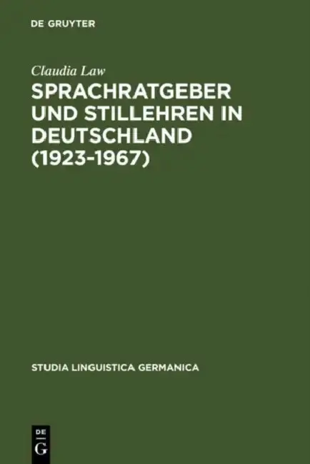 Cover of Sprachratgeber und Stillehren in Deutschland (1923-1967)