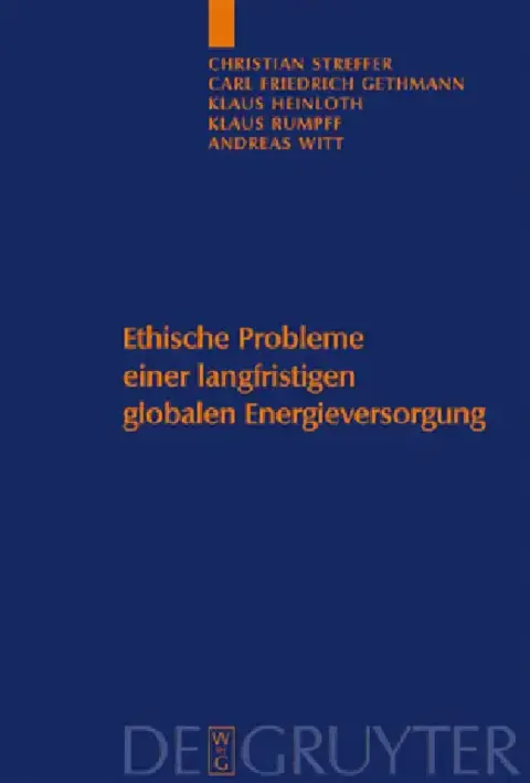 Cover of Ethische Probleme einer langfristigen globalen Energieversorgung