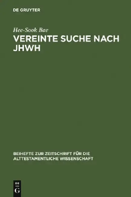 Cover of Vereinte Suche nach JHWH