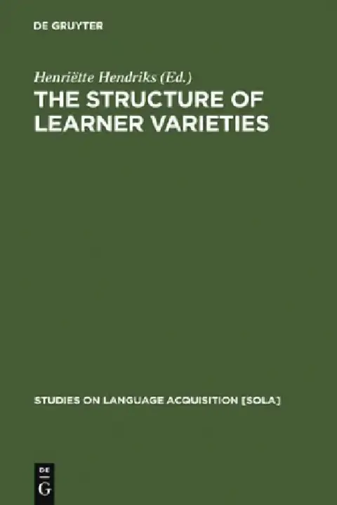 Cover of The Structure of Learner Varieties
