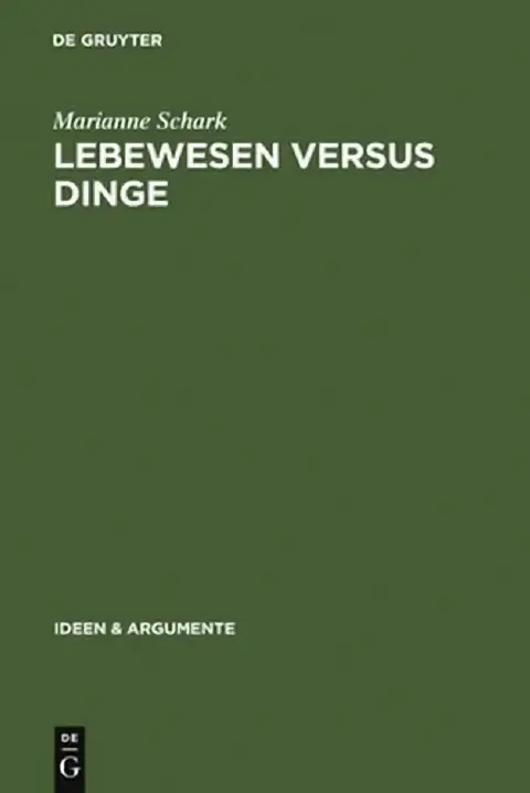 Cover of Lebewesen Versus Dinge