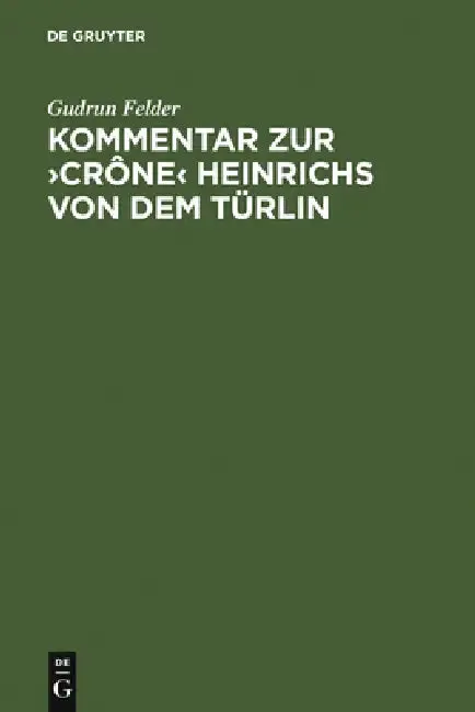 Cover of Kommentar Zur >Crône