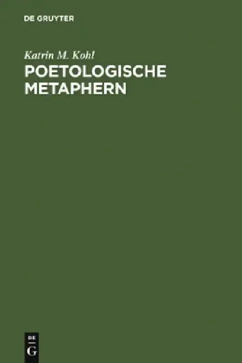 Cover of Poetologische Metaphern = Poetological Metaphors