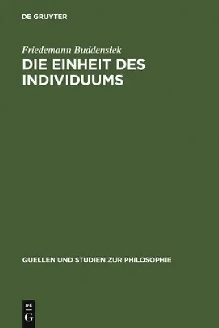 Cover of Die Einheit des Individuums