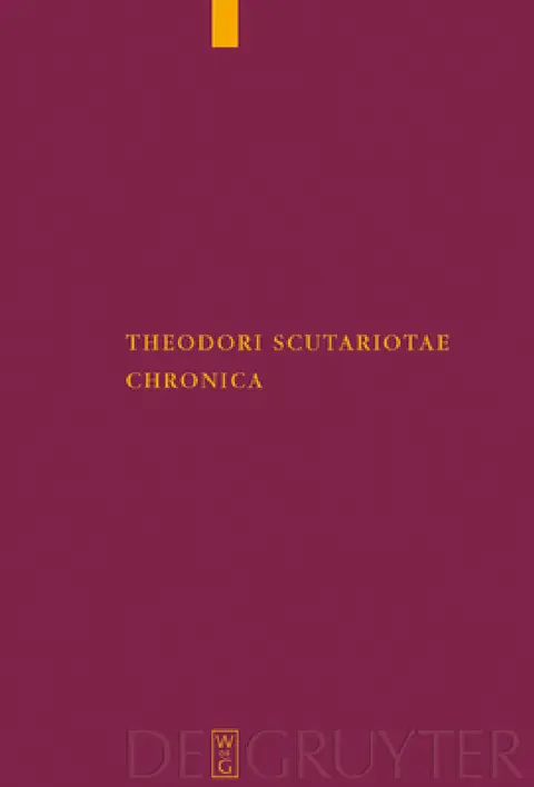 Cover of Theodori Scutariotae Chronica