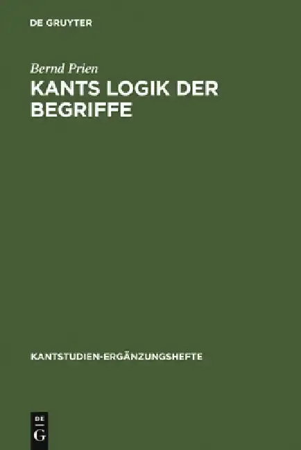 Cover of Kants Logik der Begriffe