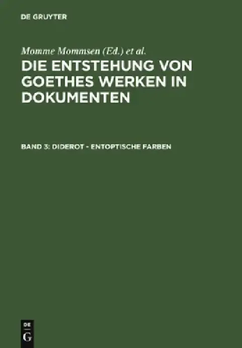 Cover of Diderot - Entoptische Farben
