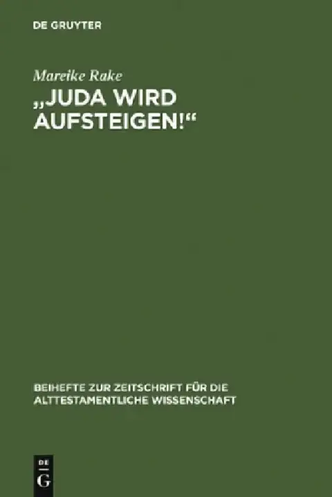 Cover of "Juda wird aufsteigen!" = Judah Will Arise!
