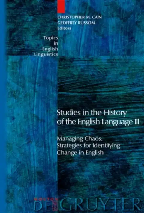 Cover of Studies in the History of the English Language III