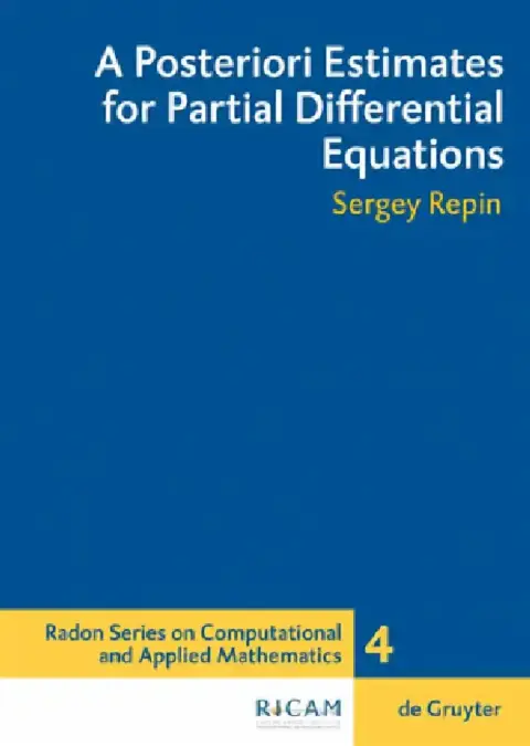 Cover of A Posteriori Estimates for Partial Differential Equations
