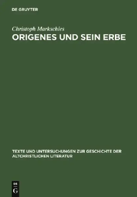 Cover of Origenes und sein Erbe