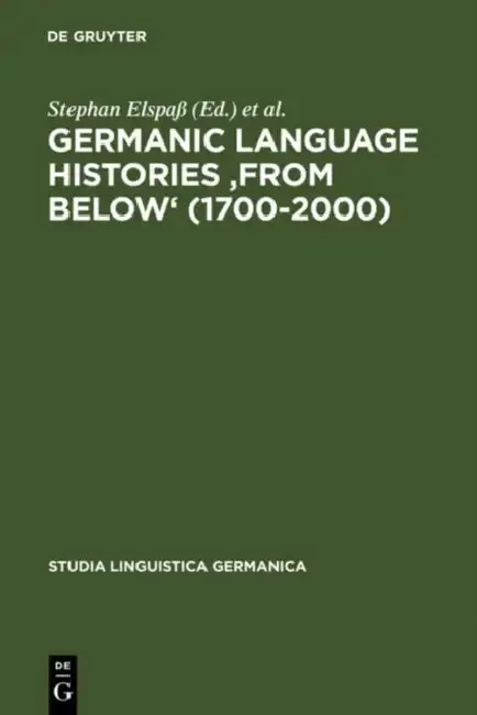 Cover of Germanic Language Histories "From Below" (1700-2000)