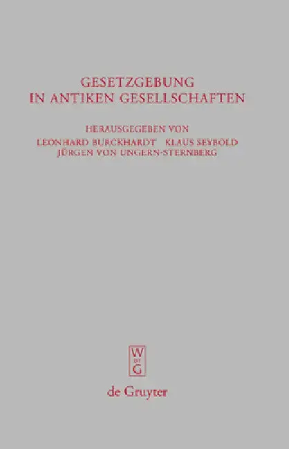 Cover of Gesetzgebung in antiken Gesellschaften
