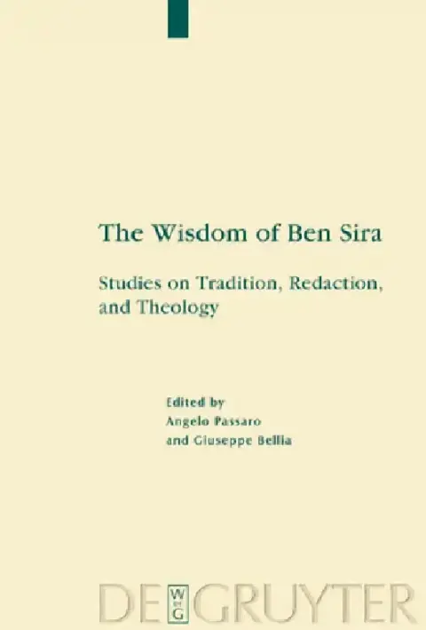 Cover of The Wisdom of Ben Sira