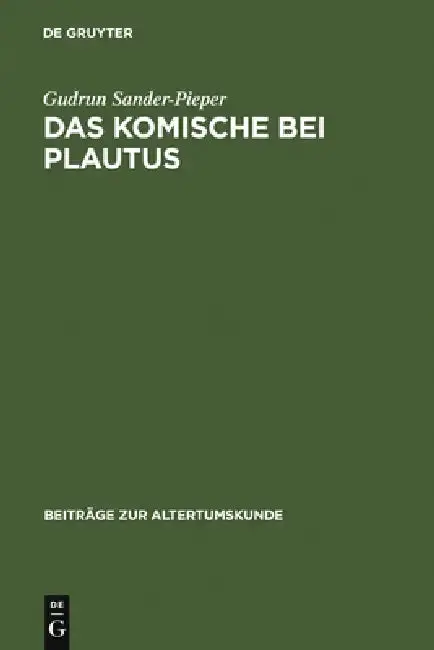Cover of Das Komische bei Plautus