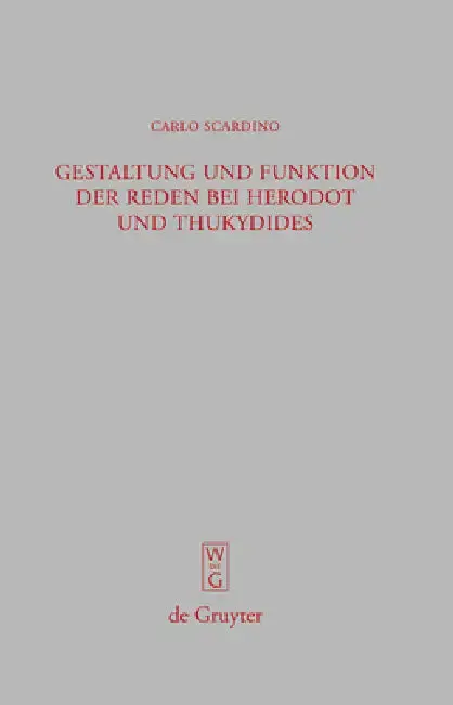 Cover of Gestaltung und Funktion der Reden bei Herodot und Thukydides