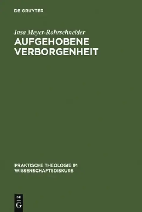 Cover of Aufgehobene Verborgenheit