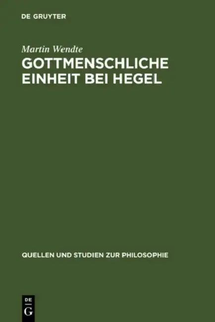 Cover of Gottmenschliche Einheit bei Hegel