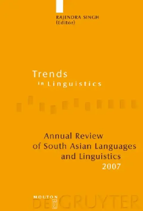 Cover of Annual Review of South Asian Languages and Linguistics