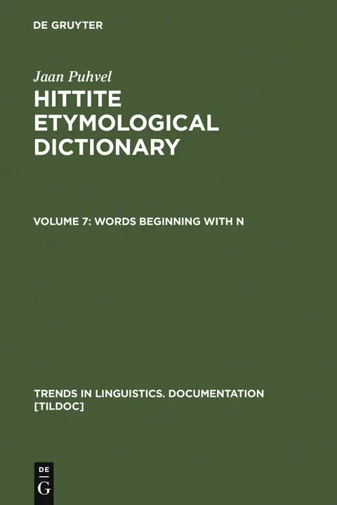 Cover of Hittite Etymological Dictionary