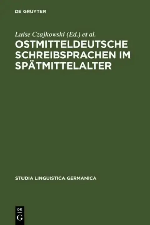 Cover of Ostmitteldeutsche Schreibsprachen Im Spatmittelalter
