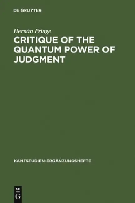 Cover of Critique of the Quantum Power of Judgment
