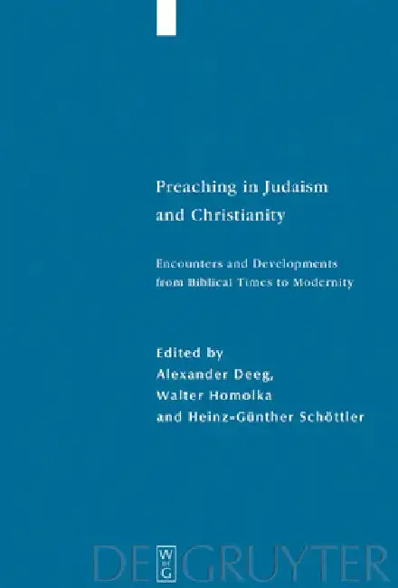 Cover of Preaching in Judaism and Christianity