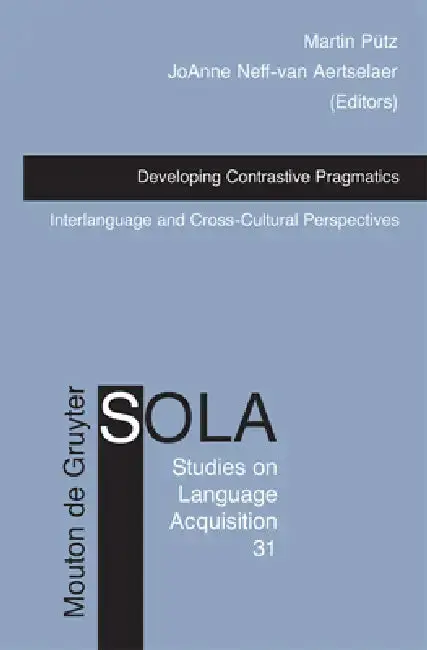 Cover of Developing Contrastive Pragmatics