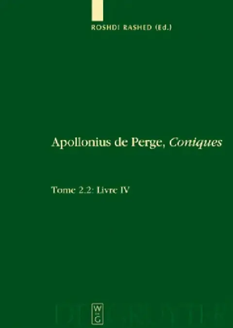 Cover of Livre IV. Commentaire Historique Et Mathématique, Édition Et Traduction Du Texte Arabe
