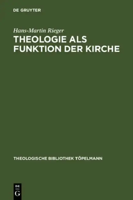 Cover of Theologie als Funktion der Kirche