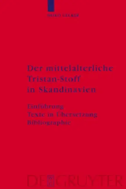 Cover of Der mittelalterliche Tristan-Stoff in Skandinavien