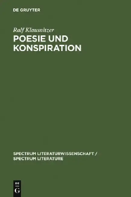 Cover of Poesie und Konspiration = Poetry and Conspiracy