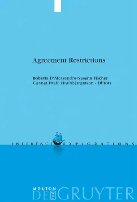 Cover of Agreement Restrictions