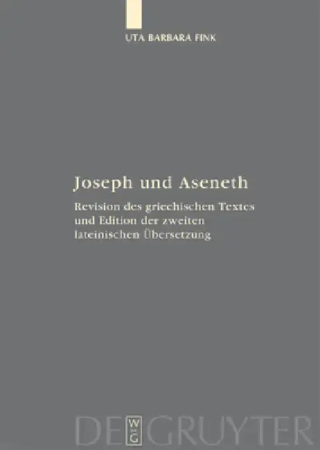 Cover of Joseph und Aseneth