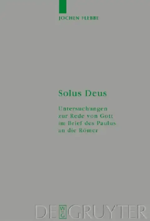 Cover of Solus Deus