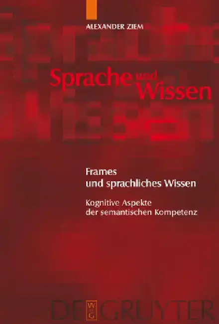 Cover of Frames und sprachliches Wissen